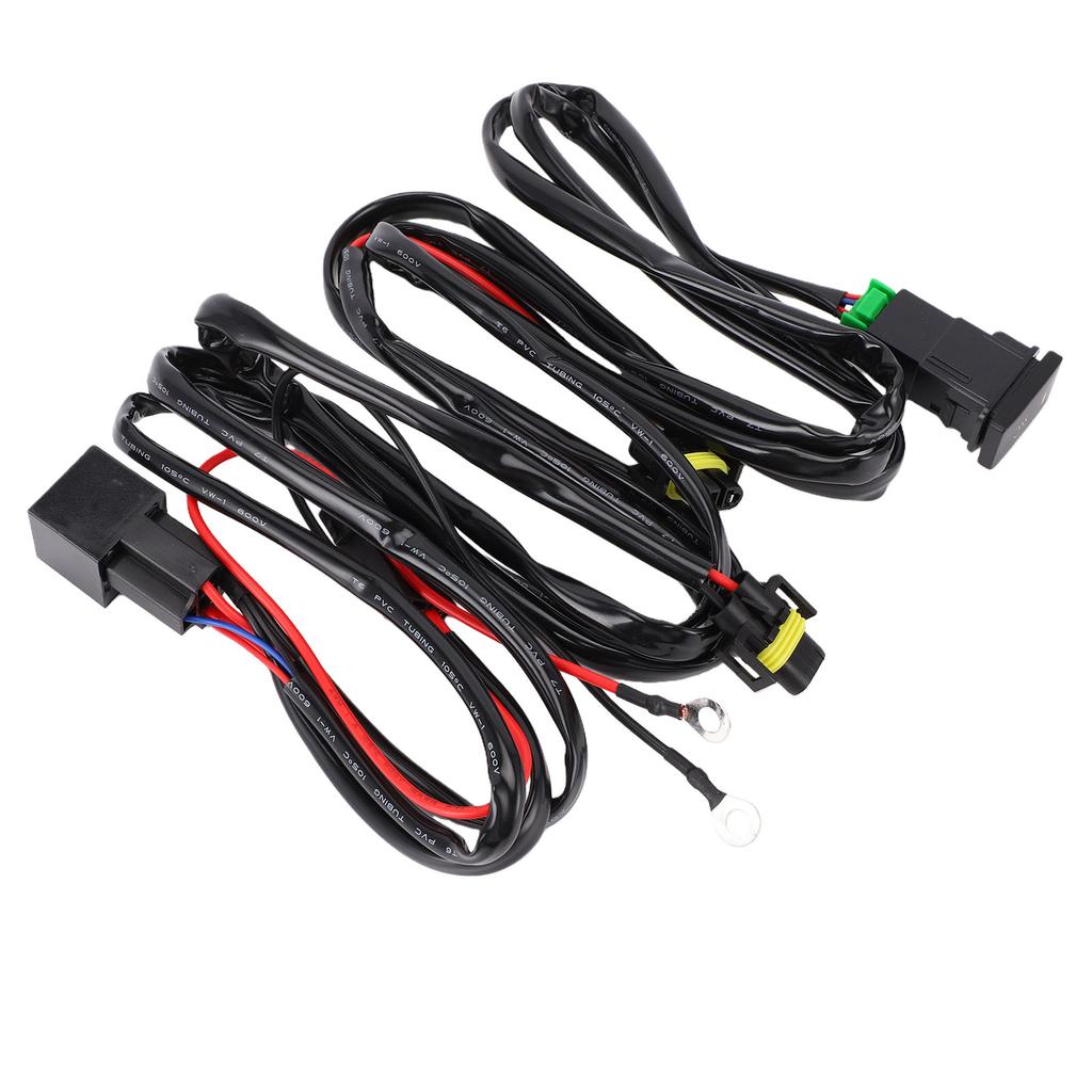 Relay Fog Lamps Socket Wire Connector 40A Heat Proof Waterproofing H11 Fog Light Relay Wiring Harness with Switch