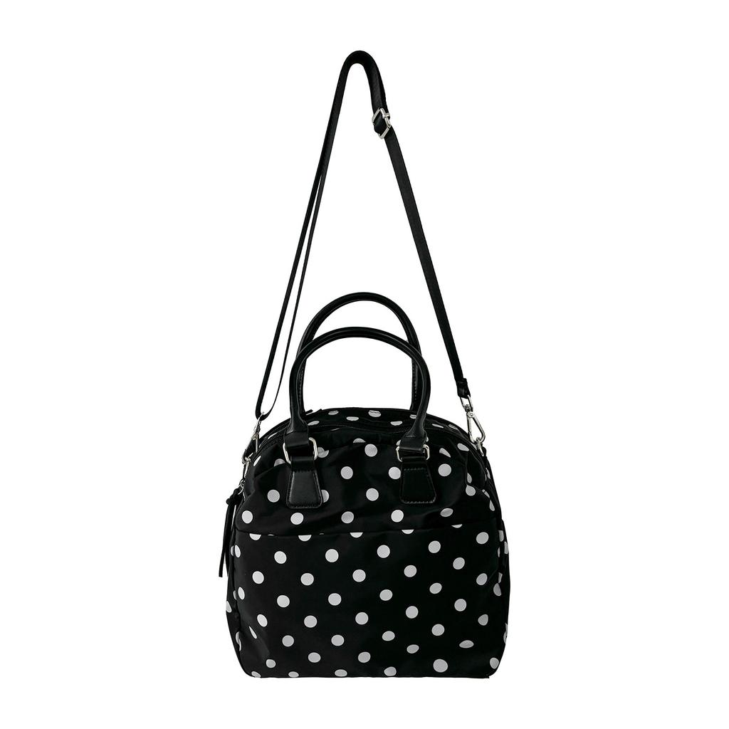Wave Point Fashion Single Shoulder Crossbody Bag Women's Summer New Style Casual Style Large Capacity Bowling Bag Handbag
