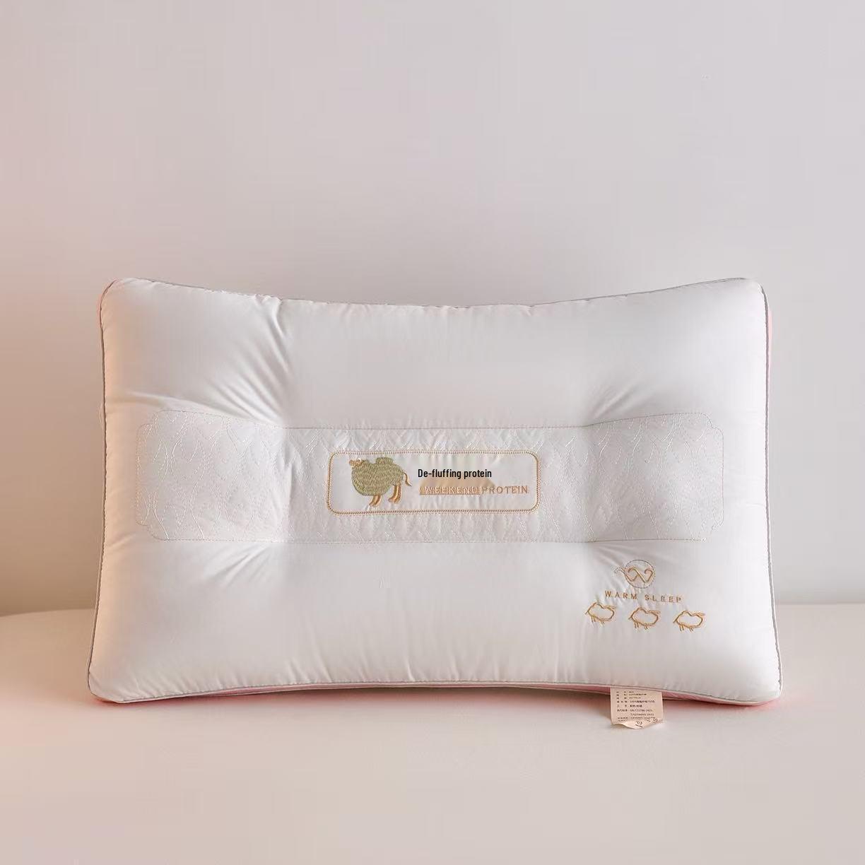 

Medium-Low Soft Fiber Pillow for Cervical Spine Support - Ideal for Adult Sleep 48*74, 600g Low Pillow, Single Pack розовый/верблюд