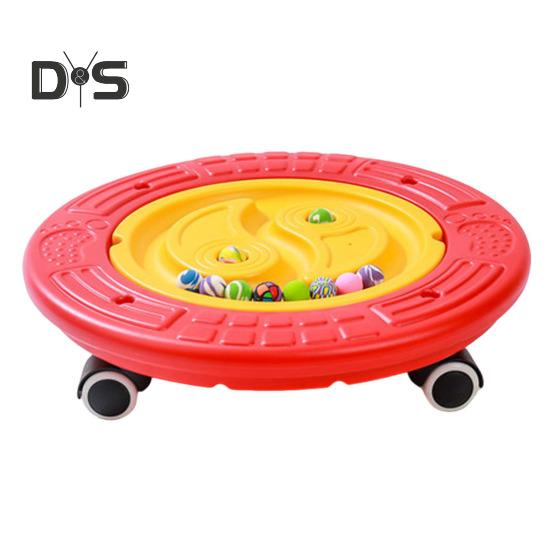 

Балансировочная доска с 5 шариками, колесами и ручкой, прочная портативная качающаяся доска-лабиринт для обучения сенсорному равновесию для малышей, качалка, игрушка для детской физиотерапии B красный