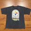 Vintage College Concepts Pittsburgh Steelers T Shirt Youth L Black 90s Football
