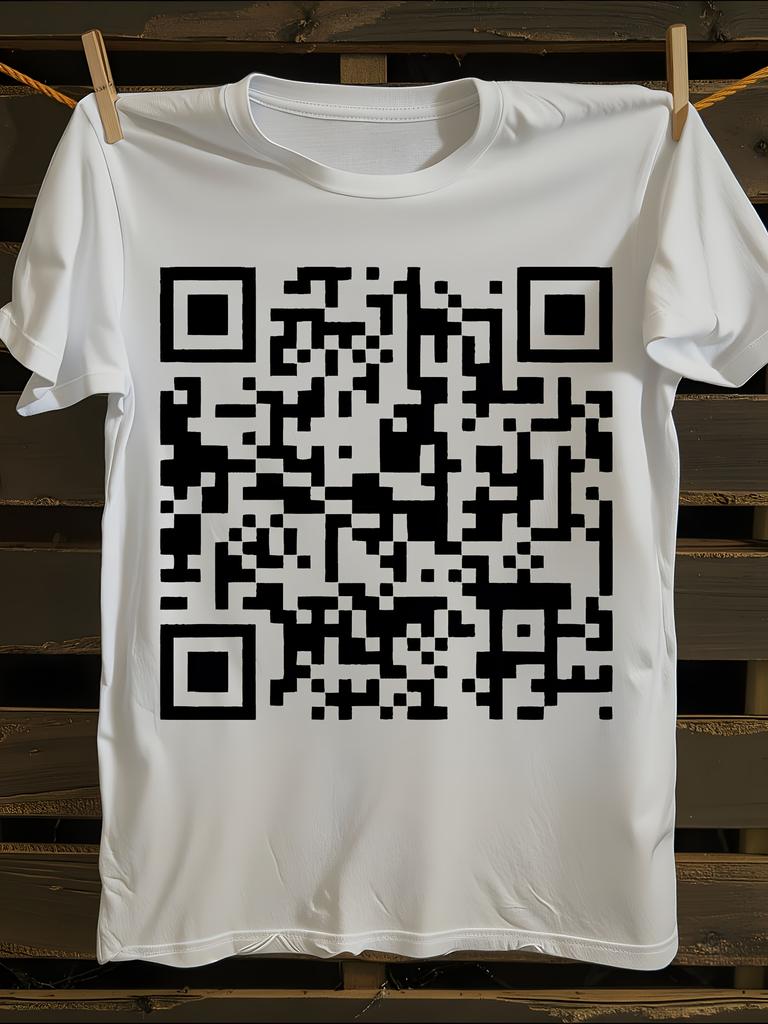 Rickroll QR Code Graphic Tshirt