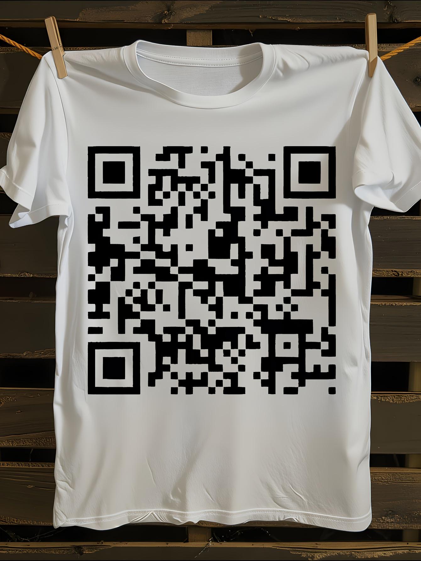 Rickroll QR Code Graphic Tshirt XXXL