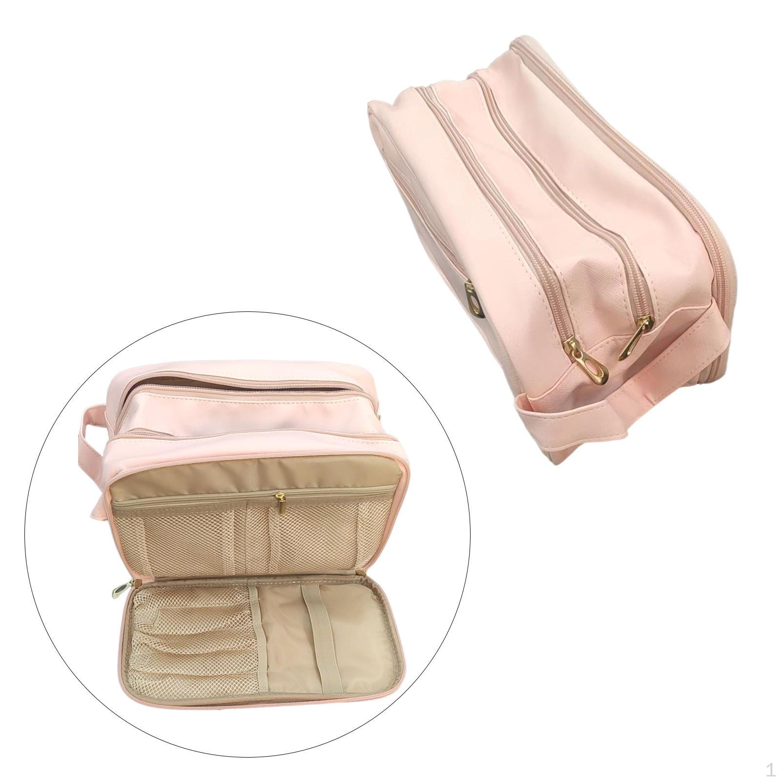 PU Toiletry Bag 3 Zippered Pouch Travel Makeup for Toiletries Bathroom