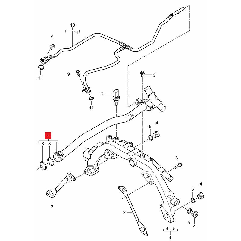 Engine Heater Water Pipe Coolant Pipe For Porsche Cayenne 2007-2010 94810606910 94810606903