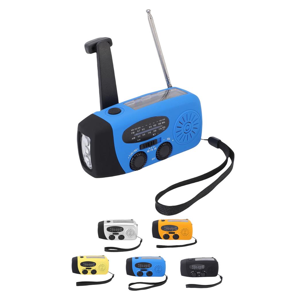 Solar Emergency Radio Hand Crank Portable NOAA Weather Radio with AM FM LED Lights SOS Alarm Cell Ph