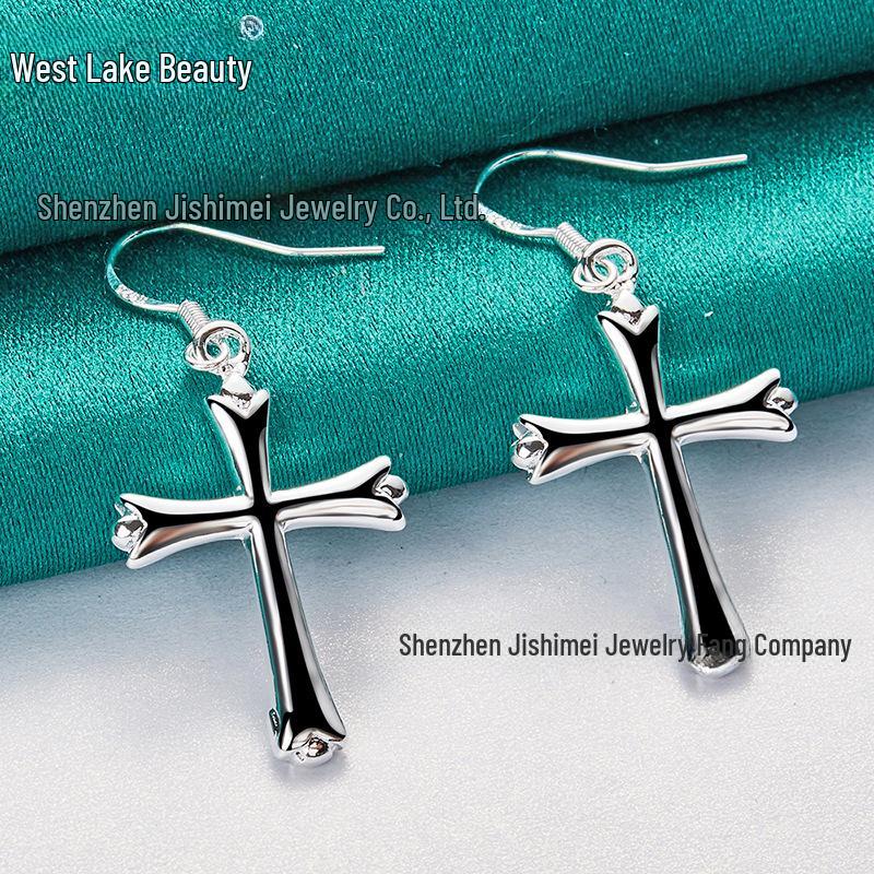 

Women s Silver Cross Earrings - West Lake Jewelry