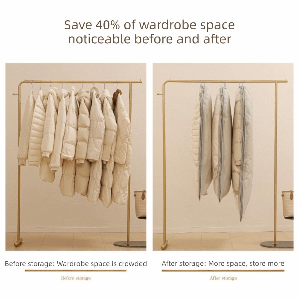 Reusable Down Jacket Storage Bag Waterproof Air Compression Bag Quality Garment Organizer  Wardrobe