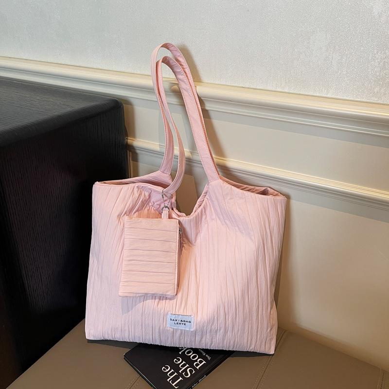 Canvas Bag Korean Lazy Style Underarm Bag Women's 2025 New Simple Casual Tote Bag Versatile Shoulder Bag