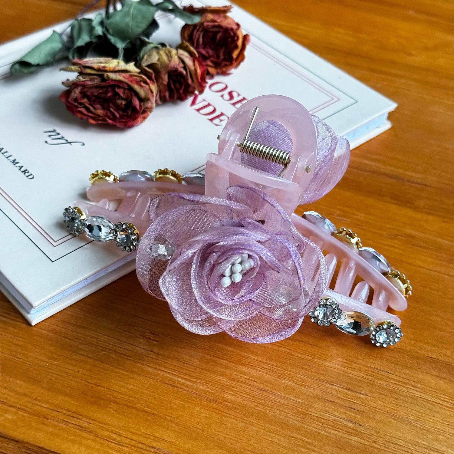 

Stunning Rose Hair Clip In Four Beautiful Colors Stylish Accessory For Women In Spring 2024 Pink13cm