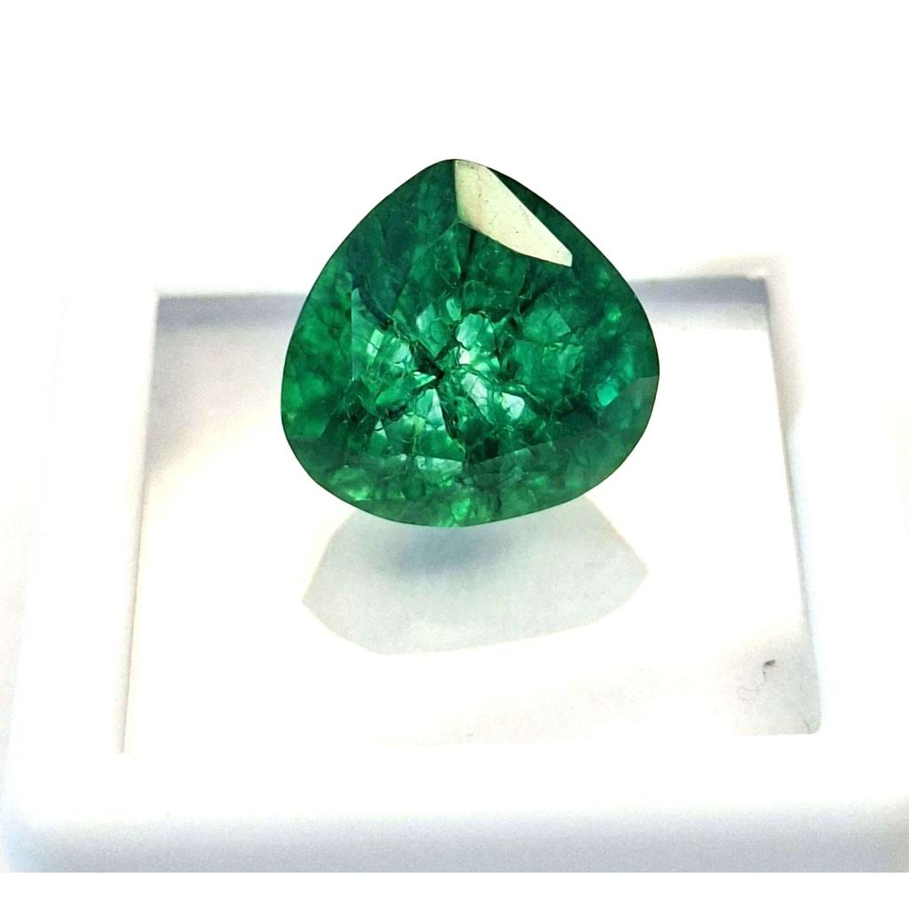Certified Natural Colombian Green Emerald Pear Cut 7-9 Ct Stunning Gemstone