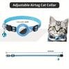 Cat AirTag Holder Halsbånd Breakaway Refleksstrimler Justerbar kattungehalsbånd Vanntett Cat Bell Collar Pet Air Tag Case