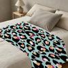 Cozy Leopard Print Flannel Fleece Blanket Warm, Lightweight, Soft & Skin-friendly, Ideal for Home Couch Naps, Christmas & Halloween Decor