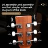 Metall-Folkgitarren-Saitenspannungsknopf, Akustikgitarren-Kapodaster, Vollständig gekapselter Stimmwirbel, Klassisches Gitarrenzubehör