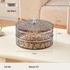 JINGRUIXIANG 2-Tier Transparent Grey Snack and Nut Plate