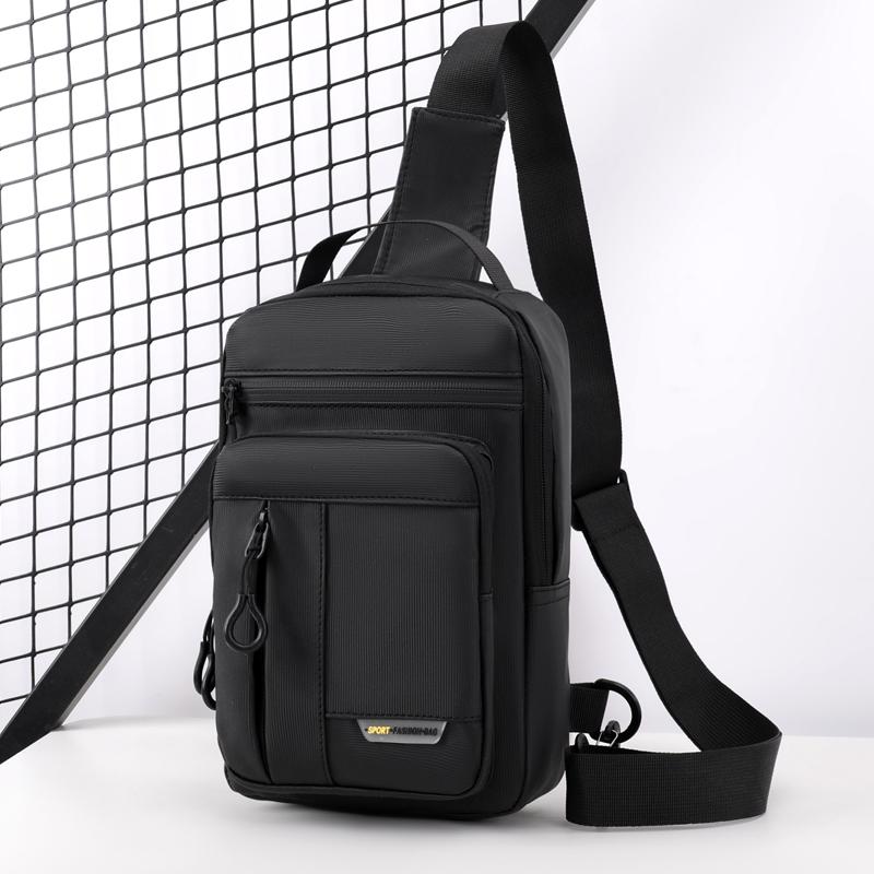 Men's Chest Bag Nylon Large Capacity Shoulder Crossbody Bag