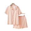 Polka dot pajamas women's summer pure cotton two-piece set doll collar short-sleeved shorts sweet student loungewear can be worn outside
