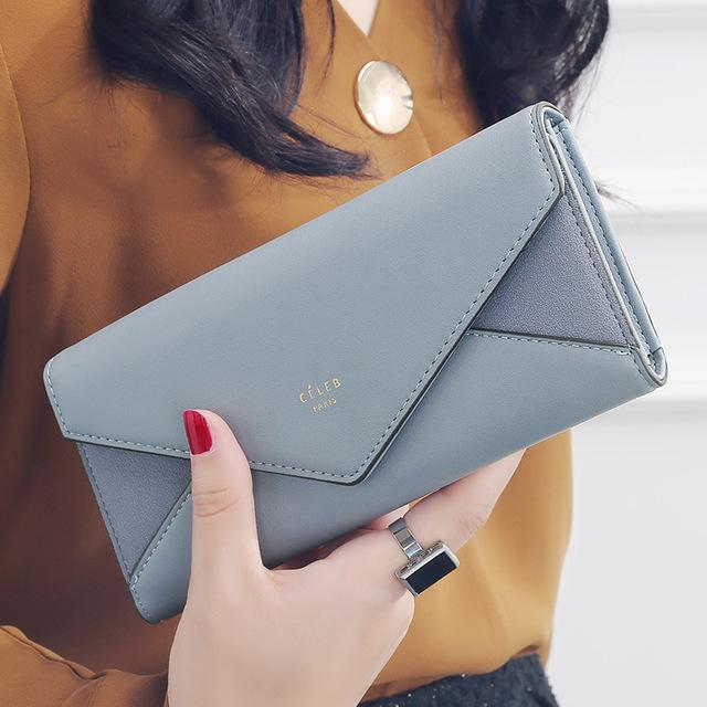 Women Wallets Designer Envelope Clutch For Women Hasp Coin Purse Card Holder Female Long Wallet