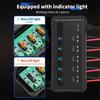 12V Fuse Box Universal 20A Automotive Block Fuse LED Indicator Light Heat Resistant Fuse Hold for Car Motorcycle