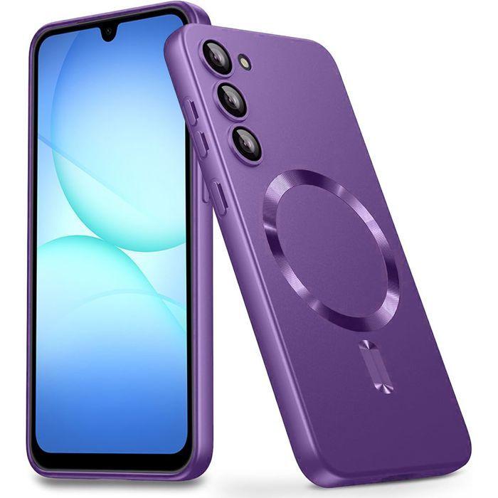 Coque de Protection - BOOLING - pour Samsung Galaxy A17 5G/4G - Silicone Slim avec Cercle Magnétique - Violet