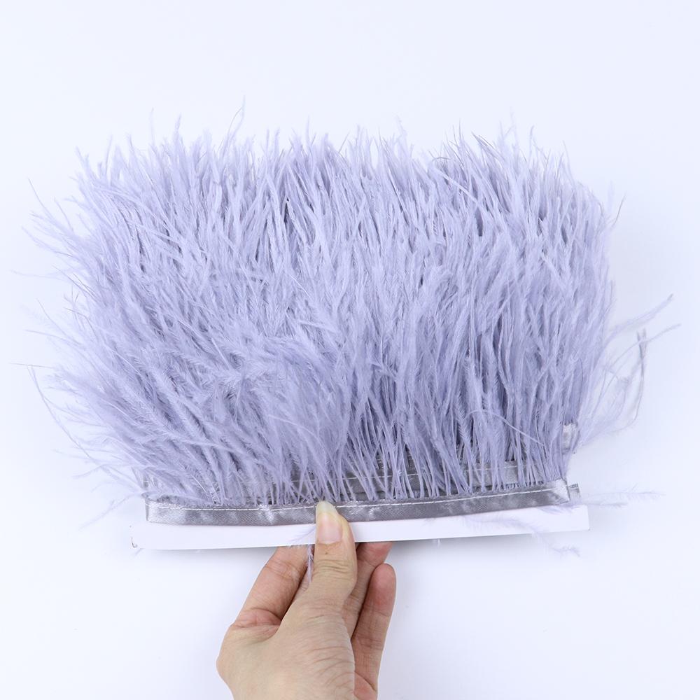 Feather1Meter Fluffy Ostrich Feathers Trim 6-8CM for Diy Craft Sewing Fringe Ribbon Dress Wedding Party Stage Clothing Plume Decoration