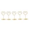 25Pcs Table Number Stands Heart Shaped Stable Base Sturdy Metal Place Card Holder for Wedding Party Office