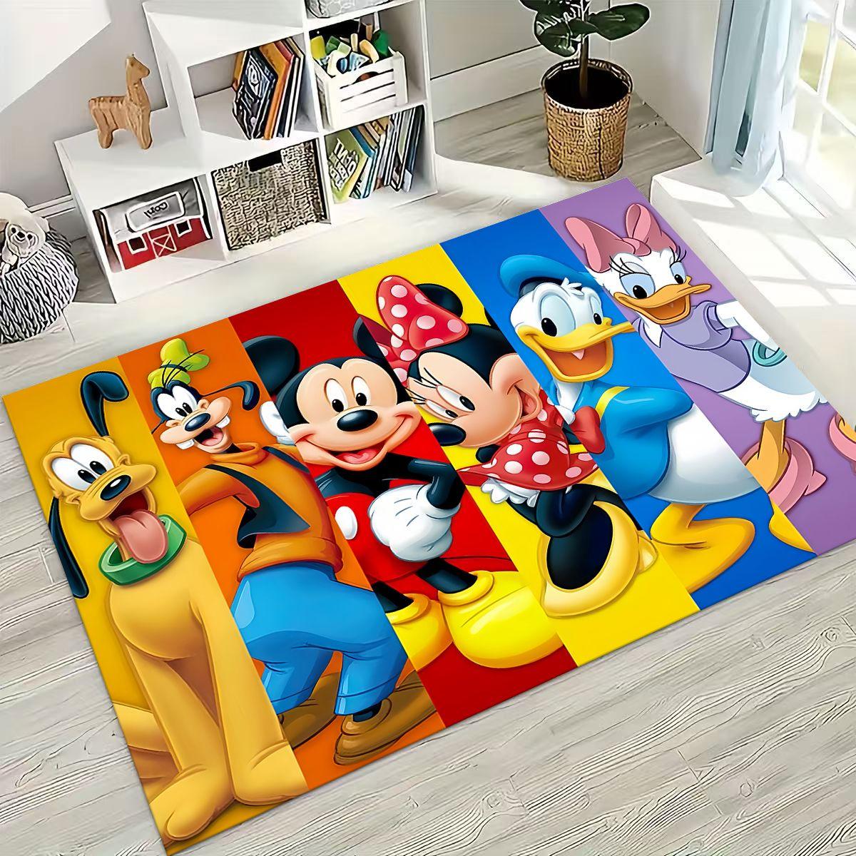 

3D Коврик с мультяшными Минни и Микки Маусом для Спальни, Гостиной, Дивана, Дома, Прихожей, Декор, Большой Нескользящий Коврик для Игр Детей, Подарок 40x60cm( 15x23in )