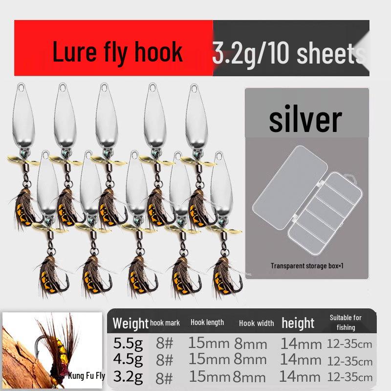 Propeller Spinner Fly Fishing Lure - Micro Soft Bait Hook for White Mouth Fishing