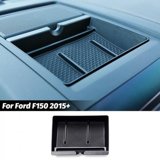 Car Center Console Storage Box Tray Organizer For Ford F150 F-150 2015-20 Black