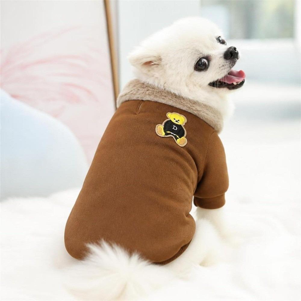 Winter Dog Warm Clothes Plush Dog Vest Coat Cute Dog Bodysuit  Cat
