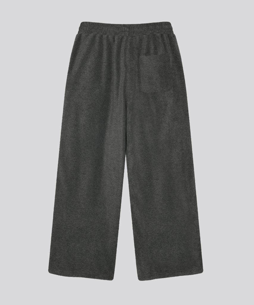KIIMUIR Curved Line Fleece Pants_Charcoal