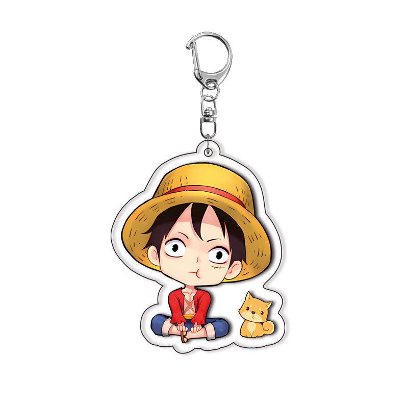 Layer One Piece Acrylic Double-Sided Luffy Keychain Anime Backpack Pendant