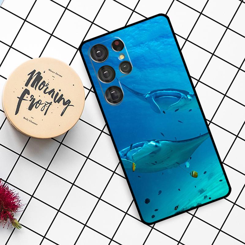 Animal Manta Ray Case For Samsung Galaxy S21 S22 S23 S24 S25 Ultra S9 S10 S25 Plus S25 FE S20 FE Phone Cover