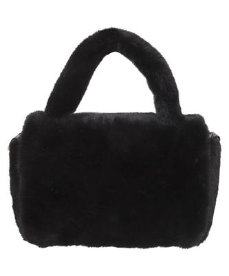 Kobe Lettuce 2-Wege Eco-Pelz Handtasche [B1519] Einheitsgröße Schwarz