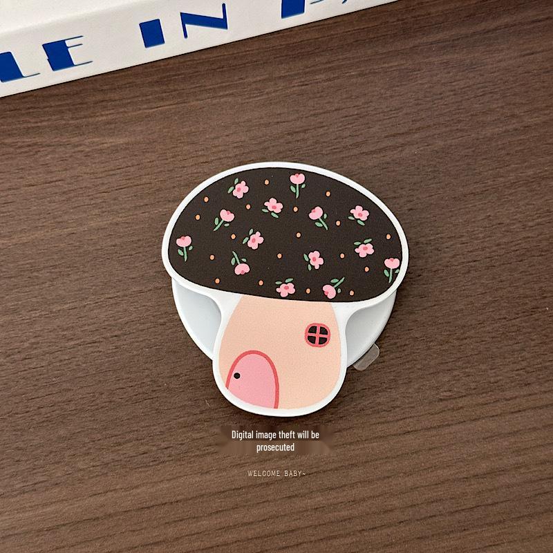 Heart Film Magnetic Phone Holder: Retractable Stand with Airbag Support, Japanese-Korean Style, Cartoon Design.