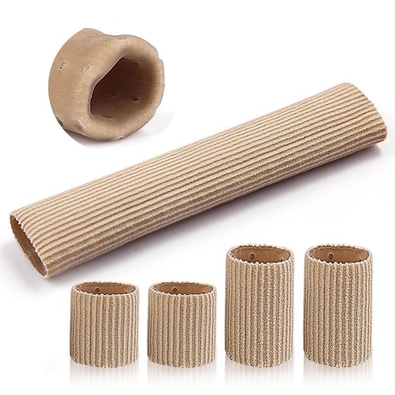 Protège-orteils en gel de fibres perforées Doux Respirant Protège-doigts Talons hauts Anti-usure Couvre-cors Peut être coupé et frit