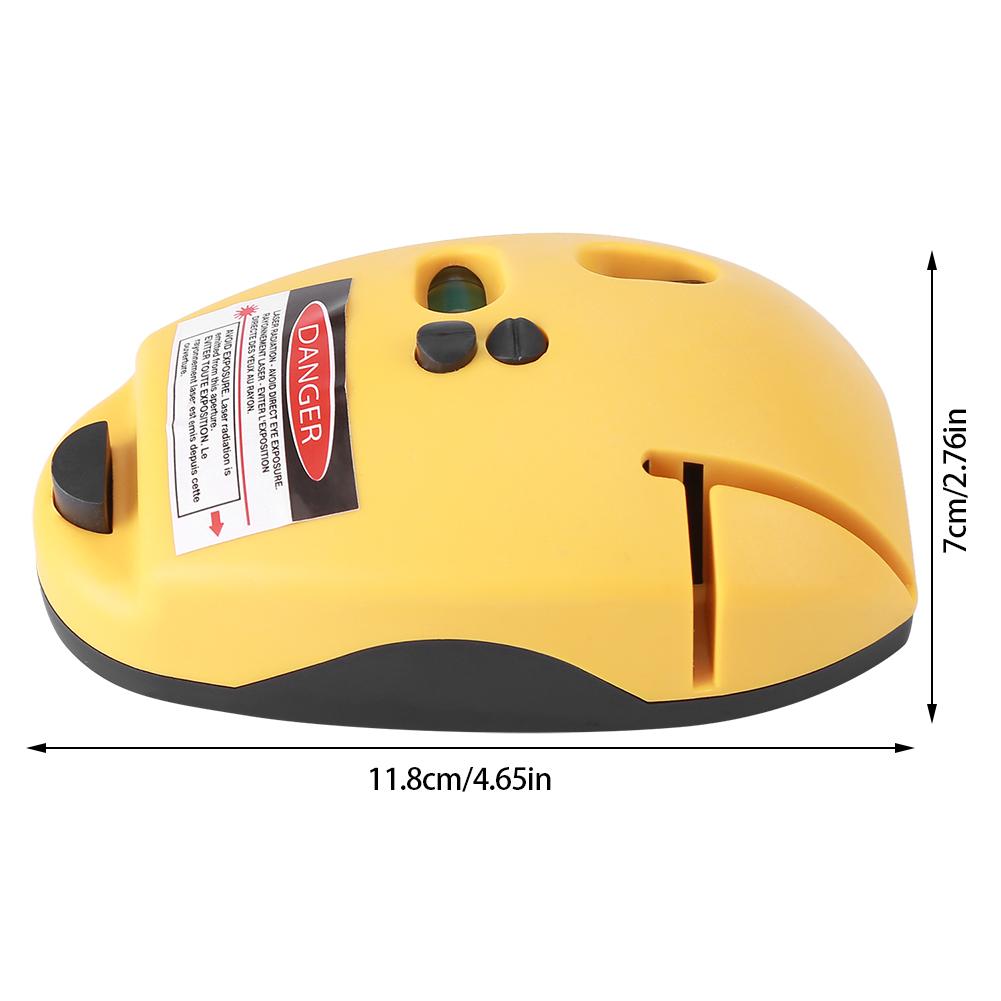 2 Lines Vertical Horizontal Line Infrared Laser Level Right Angle Measuring Tool Yellow