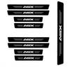 9PCS Garde-seuils de Porte de Voiture Autocollants Film Anti-Rayures Fibre de Carbone Protecteur Tapis de Seuil Accessoires Auto