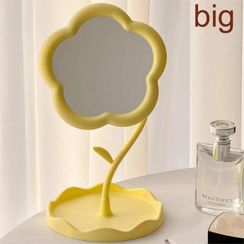 360 ° Rotatable Floral Mirror for Office,dormitory | Sunflower Makeup Dressing Mirror, High-end Style, Bedroom Home Decoration