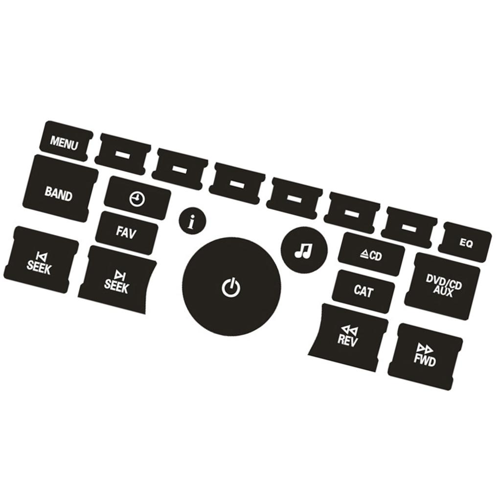 Universal Automotive Interior Button Decals Car Button Repair Stickers Car A/C Radio Stickers Vehicle Repairing Sticker