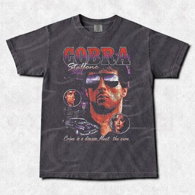 Vintage Cobra 1986 Film T-Shirt: Unisex Schweres Baumwoll-T-Shirt FD