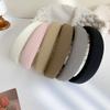 French Vintage Wide-brimmed Headband Women Rhombus Sponge Fabric Hair Band Fixed Face Wash Hoop Girls Hair Accessories