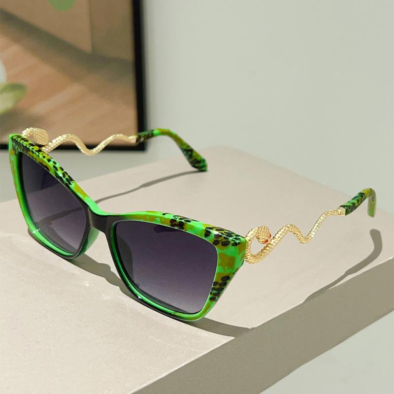 Vintage Cat Eye Sunglasses Women For Men Sun Glasses Punk Popular Luxury Brand Designer Sexy Ladies Metal Snake Shades Uv400