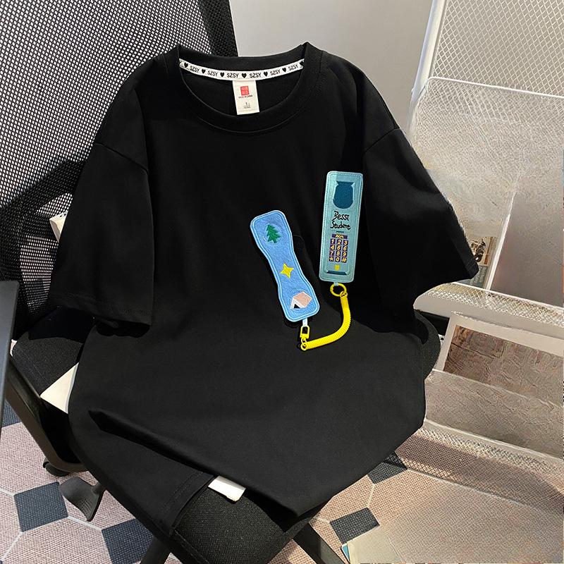 

Футболки с коротким рукавом большого размера с дизайнерским чувством, трехмерные наряды для мужчин и женщин 4XL чёрный