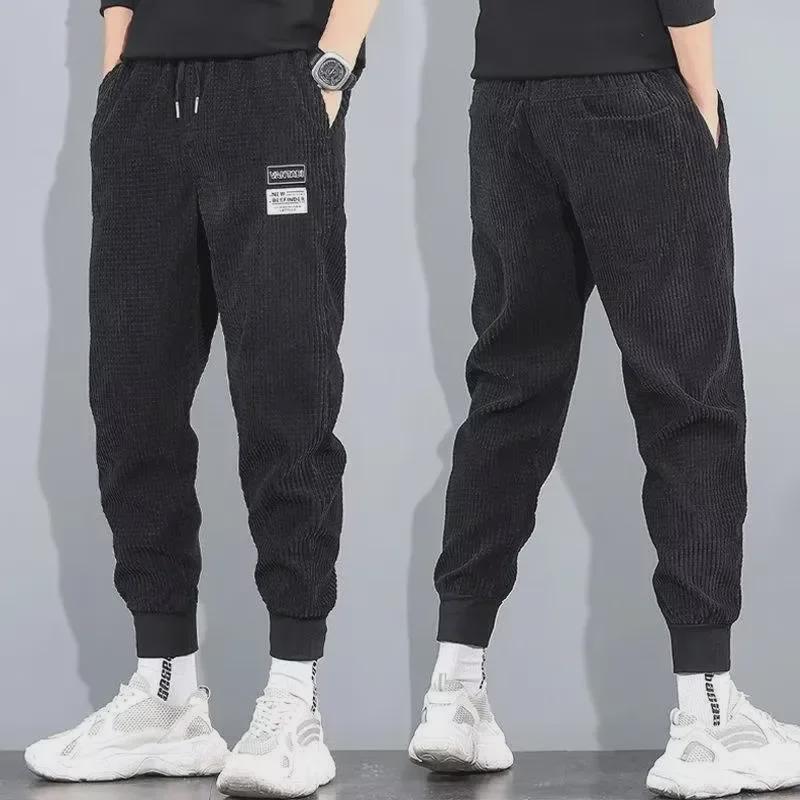 Men's Winter Velvet Corduroy Harem Pants - Thick, Loose, and Stylish