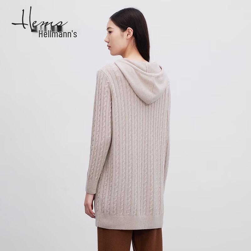 Heirmans Women's Hooded Long-Sleeve Wool Sweater