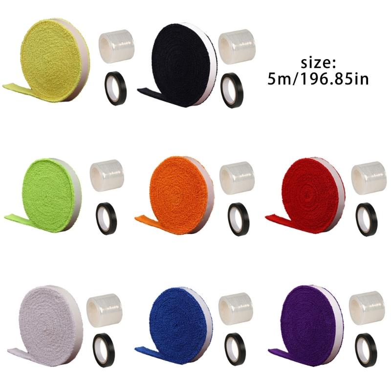 Badminton Racket Grip Tape, Racket Grip Towel Antislip Grip Tape, Water Absorbent Adhesive Squash Racket Grip for Racket