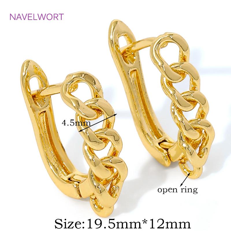 

Trendy Brass Ear Wire Hooks 18K Gold Plated Inlaid Zircon Earring Clasps For DIY Handmade Earring Jewelry Making Accessories 2 pieces