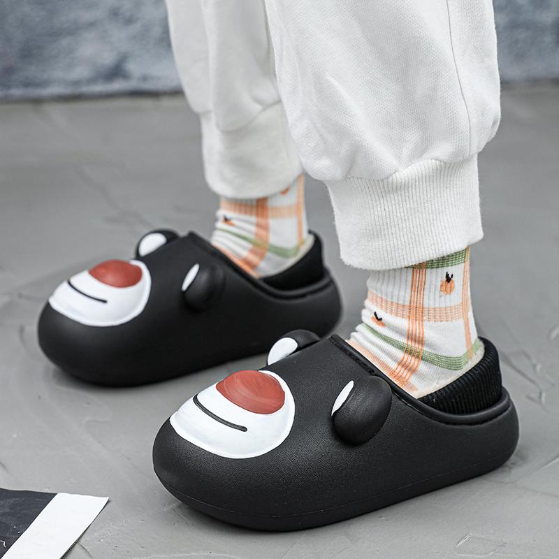 Детские модные тапочки из хлопка на толстой подошве больших размеров — фото 3