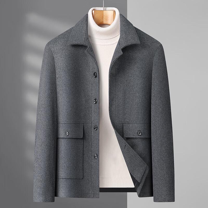 

DIBINZE Мужская короткая повседневная куртка большого размера из смесовой шерсти 5XL